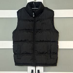 Vintage South Pole Vest Black Puffer Jacket Men’s Sz Medium 90s Y2K Hip Hop